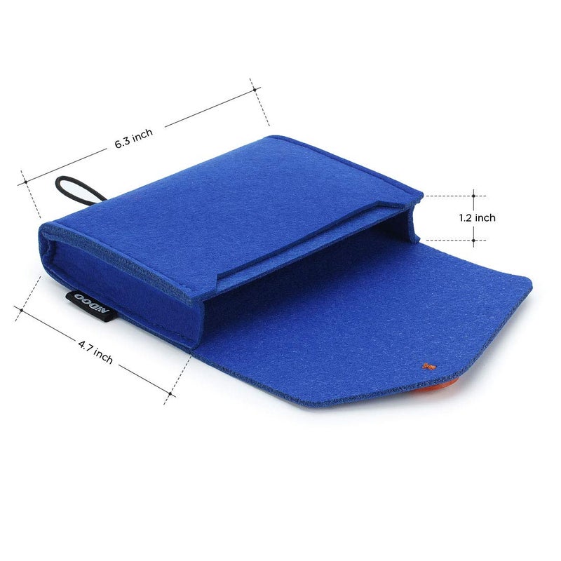 NIDOO Portable Felt Storage Bag, Electronics Accessories Protective Case Pouch for MacBook Power Adapter, Mouse, Cellphone, Cables, SSD, HDD, Power Bank, Portable External Hard Drive, Blue - Image 3